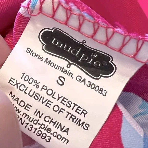 MUDPIE Pink Floral Whitney Sleeveless Tunic Top with Ruffled Neckline, Size S - Picture 8 of 9